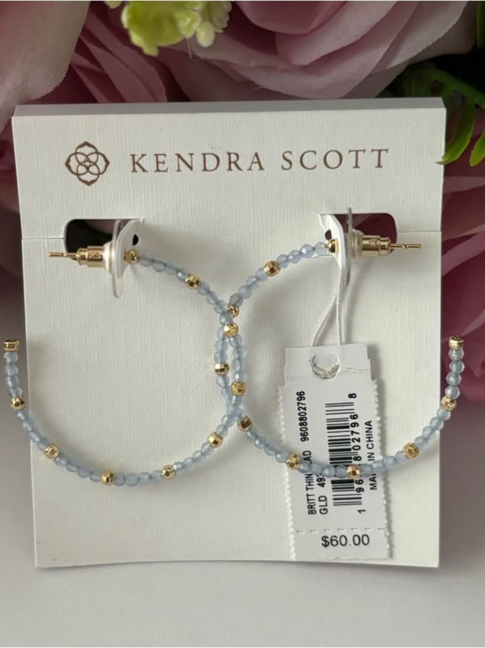 NWT Kendra Scott Britt earrings in gold Periwinkle
